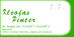 kleofas pinter business card